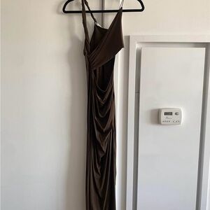 Zara Brown Cut Out Dress